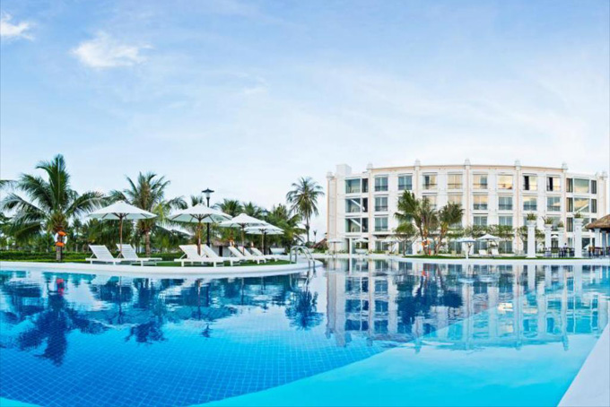 Breakfast buffet at river view restaurant