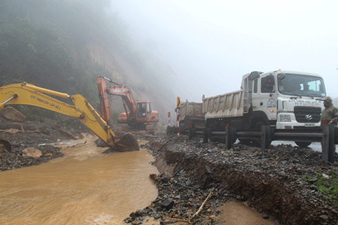 Storms often cause landslides at Khanh Le- Lam Dong Mountain Pass (illustrative photo)