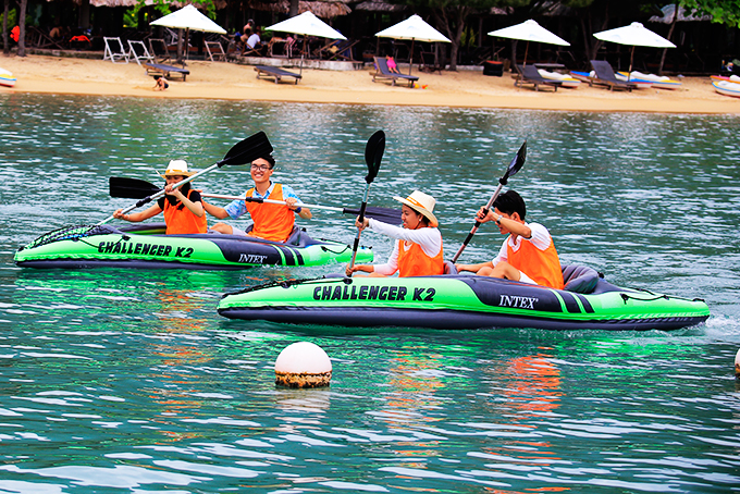 Tourists at Orchid Island, Nha Trang, Khanh Hoa