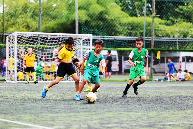 Useful summer football contest for children