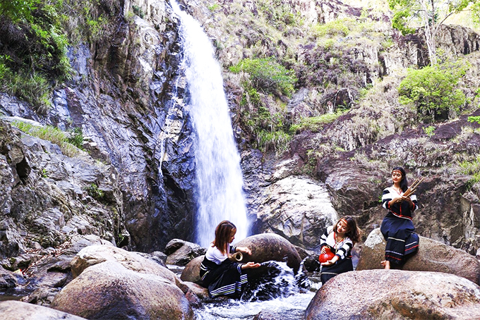 Ta Gy waterfall, a tourist destination in Khanh Son District, Khanh Hoa Province