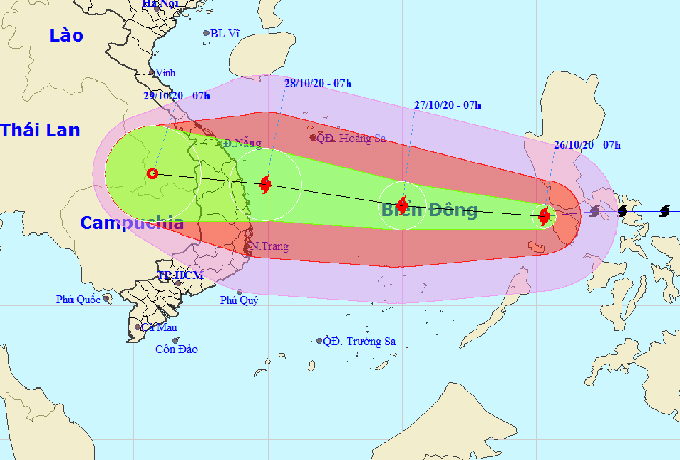 Typhoon Molave landfall warning