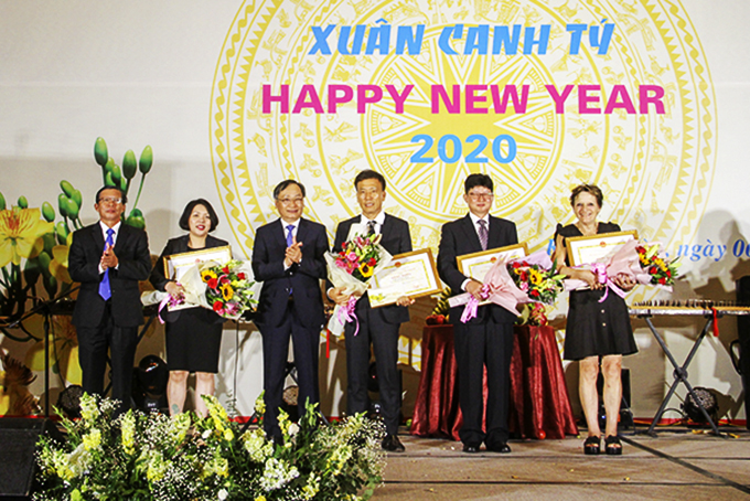 International friends having come to Khanh Hoa