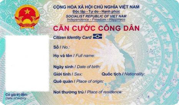 Chip-based citizen identity card form
