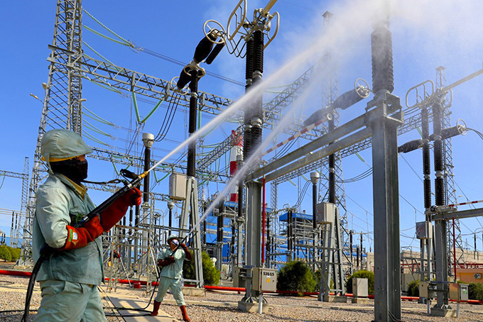 Cleaning transformer station