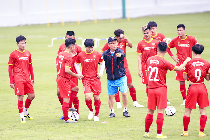 Vietnam's national male football team assemble for FIFA World Cup qualification 2022