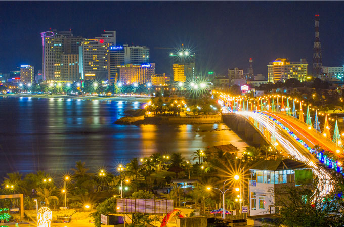 A corner of Nha Trang City at night