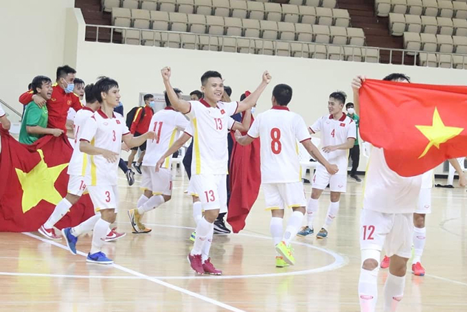 Vietnam national futsal team prepare for Futsal World Cup final round 2021