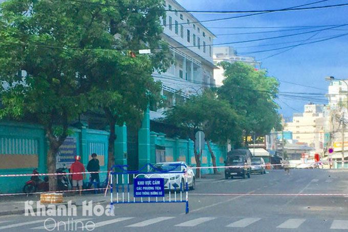 A locked-down area in Nha Trang City.