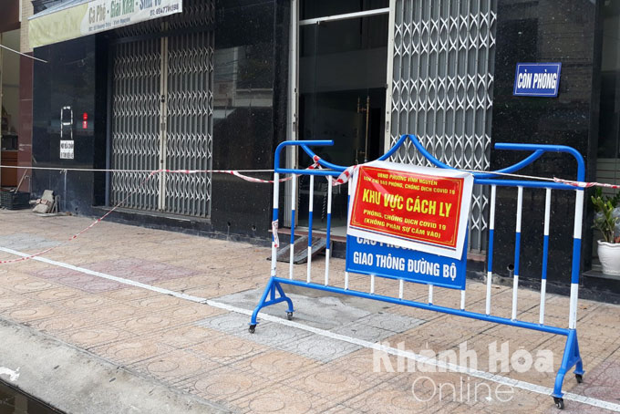 A locked-down area in Nha Trang City.