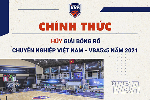 Vietnam VBA 5x5 Professional Basketball League 2021 cancelled