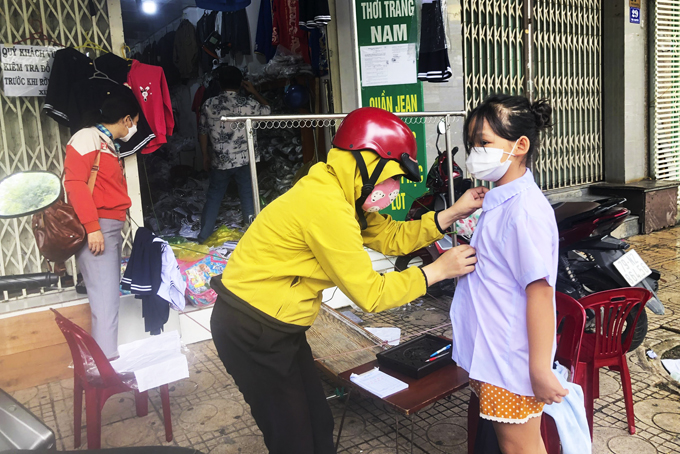 At uniform shop in Thai Nguyen Street, Nha Trang