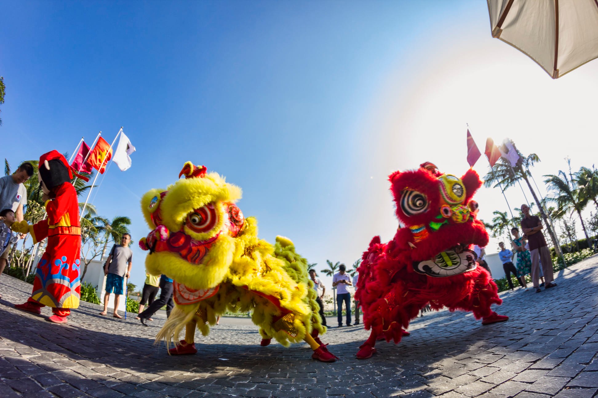 Unicorn dance to celebrate lunar new year 2022 at The Anam