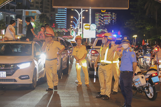 Traffic police directing traffic