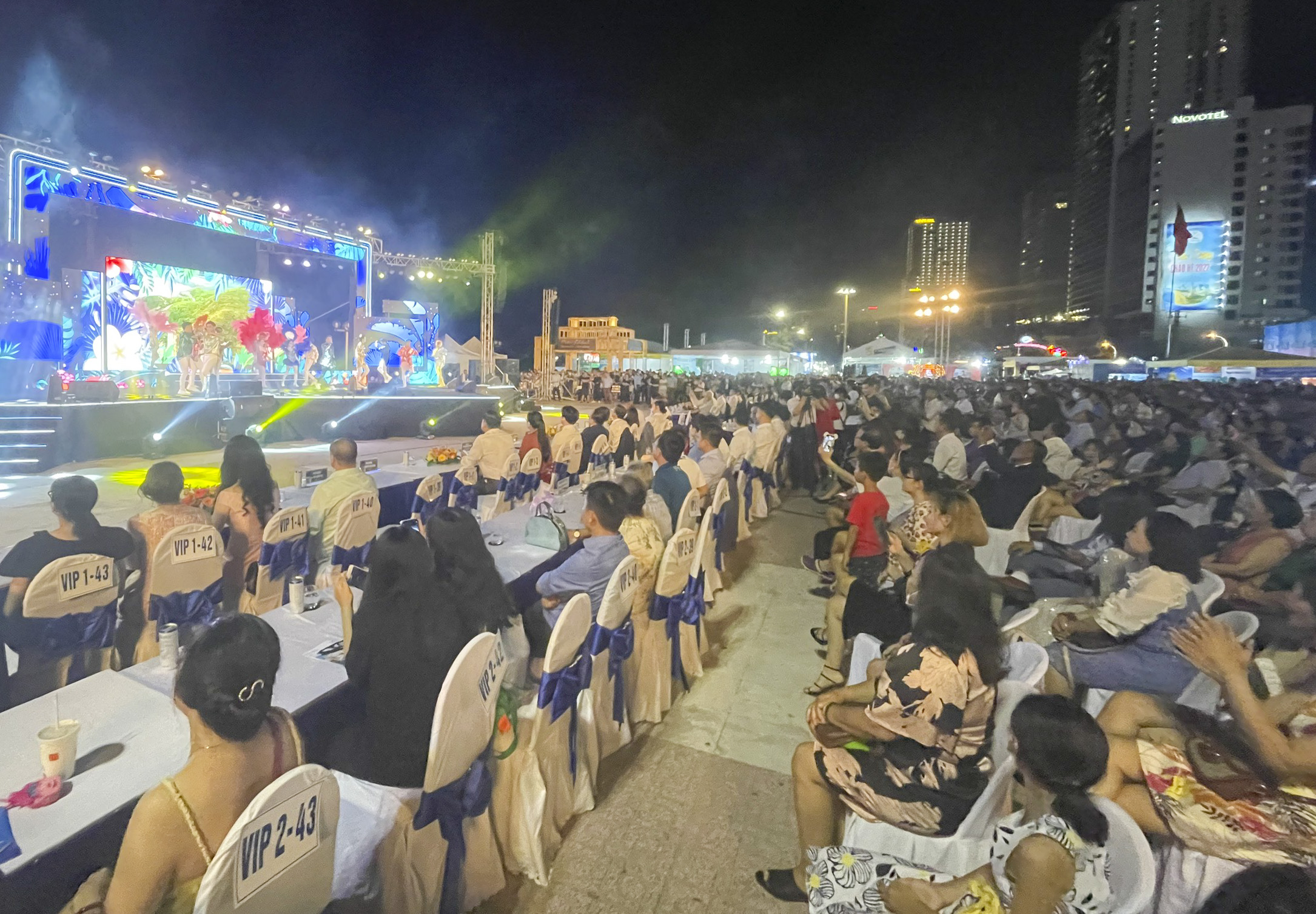 Representatives and audience seeing music performances at the opening ceremony