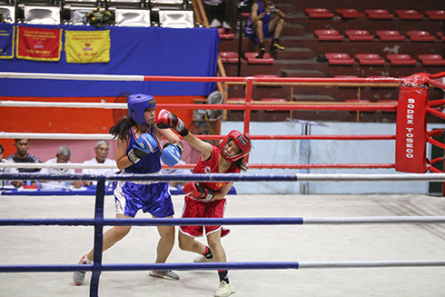 Female athletes competing in women’s event