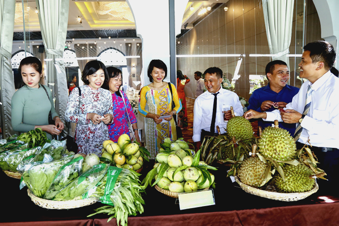 Safe farm products displayed