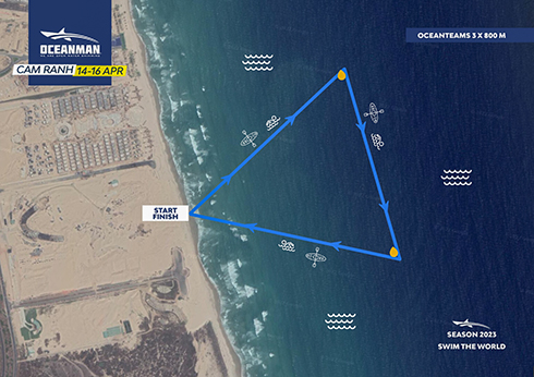 Route map of The Arena OCEANMAN Cam Ranh Viet Nam 2023