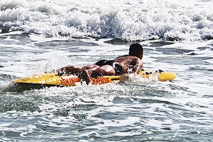 Beach lifesaving training