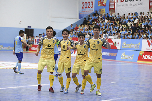 Sahako players celebrating their victory